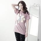 D.P-Shop - 'Flower' Print T-Shirt