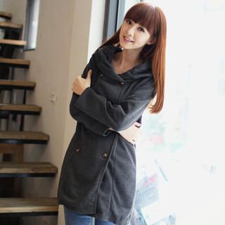 Double-Breasted Hooded Coat Double-Breasted Hooded Coat