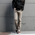 Groove9 - Distressed Straight-Leg Pants