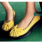 Grace Candy - Bow-Accent Stitched Platform Flats