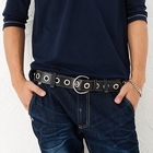 BLACK ASUKA - Grommet-Accent Belt