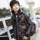 SEOBEAN - Wet-Look Padded Jacket