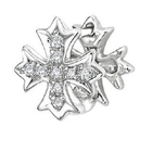 MaBelle - 18K White Gold Diamond Single Earring