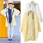 HAPPY CAT - Dolman-Sleeve Hooded Rain Coat