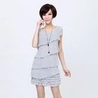 Mooiee - Ruffle Chiffon Dress