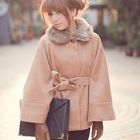 Angel Love - Faux-Fur-Collar Cape Jacket