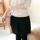 Tokyo Fashion - Contrast-Yoke Pleated Wrap Skirt
