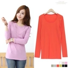 Soneed - Round-Neck Long-Sleeve T-Shirt