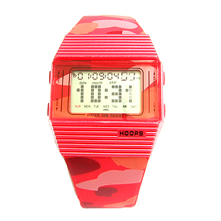 'Hoops! Lovers' - Trendy Water Resist Chronograph Multi-functional Wrist Watch (Red)
