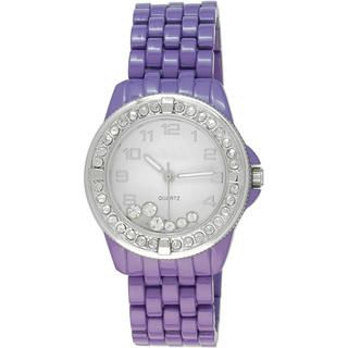 Rhinestone-Detail Bracelet Watch
