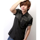 SeventyAge - Zebra Print Short Sleeve Shirt