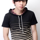 SeventyAge - Gradient Striped Hooded T-Shirt