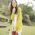 CatWorld - Polka Dot Chiffon-Trim Cardigan