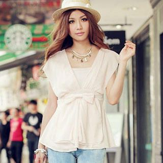 Bow-Accent Chiffon Top Bow-Accent Chiffon Top