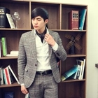 RORO - Plaid Single-Button Blazer