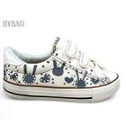 HVBAO - Rabbit & Heart Print Velcro Sneakers