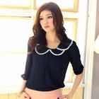 Tokyo Fashion - 3/4-Sleeve Scalloped-Collar Top