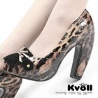 Kvoll - Cheetah-Print Fringed Patent Pumps