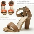 MODELSIS - Genuine Leather Ankle-Strap Sandals 