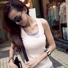 PUFFY - Mock Two-Piece Ribbed Tank Top