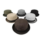 ABOKI - Contrast Trim Linen Fedora