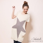 CatWorld - Star-Print Long Knit Top