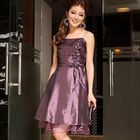 JK2 - Sleeveless Sequined Ruffle Cocktail Dress