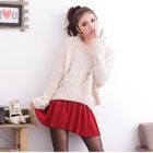 D.P-Shop - Studded Bear-Print Furry Top