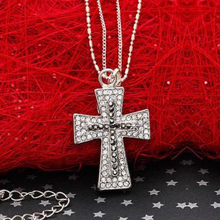 Rhinestone Cross Necklace