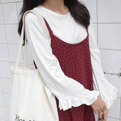mimi&didi - Long-Sleeve Frill-Cuff T-Shirt mimi&didi - Long-Sleeve Frill-Cuff T-Shirt