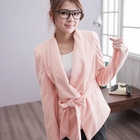 CatWorld - Oversized-Lapel Tie-Waist Jacket