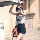 PUFFY - Set: Cutout-Shoulder Cropped T-Shirt + Tank Dress