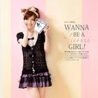 YUMI - Short-Sleeve Open-Knit Long Cardigan