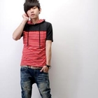 SeventyAge - Drawstring-Hooded Striped T-Shirt
