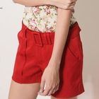 CatWorld - Pleated Shorts with Belt