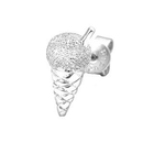 Bling Bling - Bling Bling 925 Silver Ice Cream Single Earring