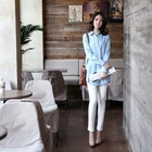 STYLEKELLY - Tab-Sleeve Long Shirt