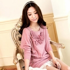 Tokyo Fashion - Beaded Appliqué Brushed-Fleece Top
