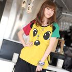 59 Seconds - Color-Block Printed Top