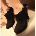 Mancienne - Metallic-Trim Shoe Boots