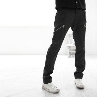 Zip-Accent Pants