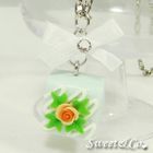 Sweet & Co. - Sweet Blue Rose Chocolate Ribbon Necklace