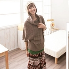 CatWorld - Cowl-Neck Wide-Sleeve Pointelle Sweater