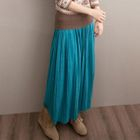 CatWorld - Faux-Suede Pleated Maxi Skirt
