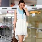 59th Street - Color-Block Pleated Dip-Back Dress