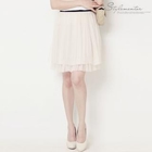 Stylementor - Banded-Waist Tulle Overlaid Skirt