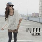 PUFFY - Dolman Sleeve Stripe Knit Top