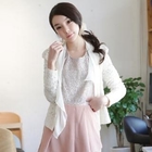 pinkycat - Lace Cardigan with Chiffon Scarf