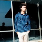 INTHING - Hooded Plaid Shirt