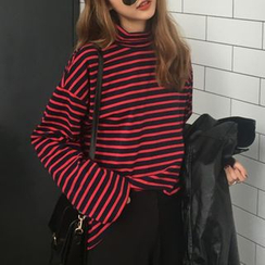 Cloud Nine - Striped Turtleneck T-Shirt Cloud Nine - Striped Turtleneck T-Shirt